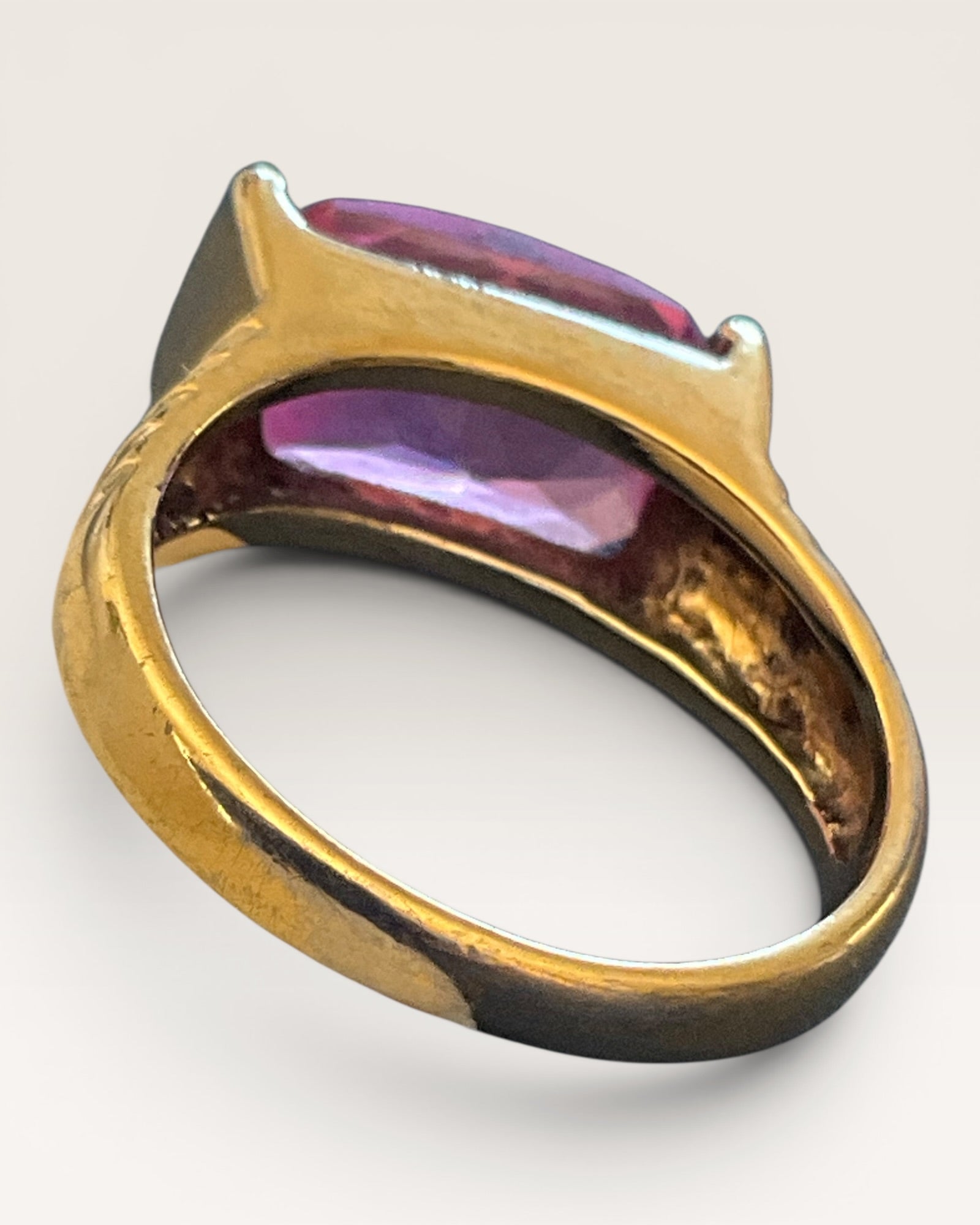 Natural Ruby on Gold Vermeil over Sterling Silver Ring - Estate Sale (Great Condition)
