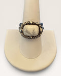 Michael Dawkins Sterling Silver & White Howlite Ring - Estate Sale (Great Condition)