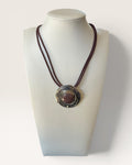 Regina Marie Sterling Silver Batswana Agate Stone Necklace - Estate Sale (Great Condition)