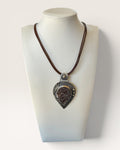 Regina Marie Sterling Silver Taturritella Agate Stone Necklace & Earrings 2-Piece Jewelry Set - Pre-Loved