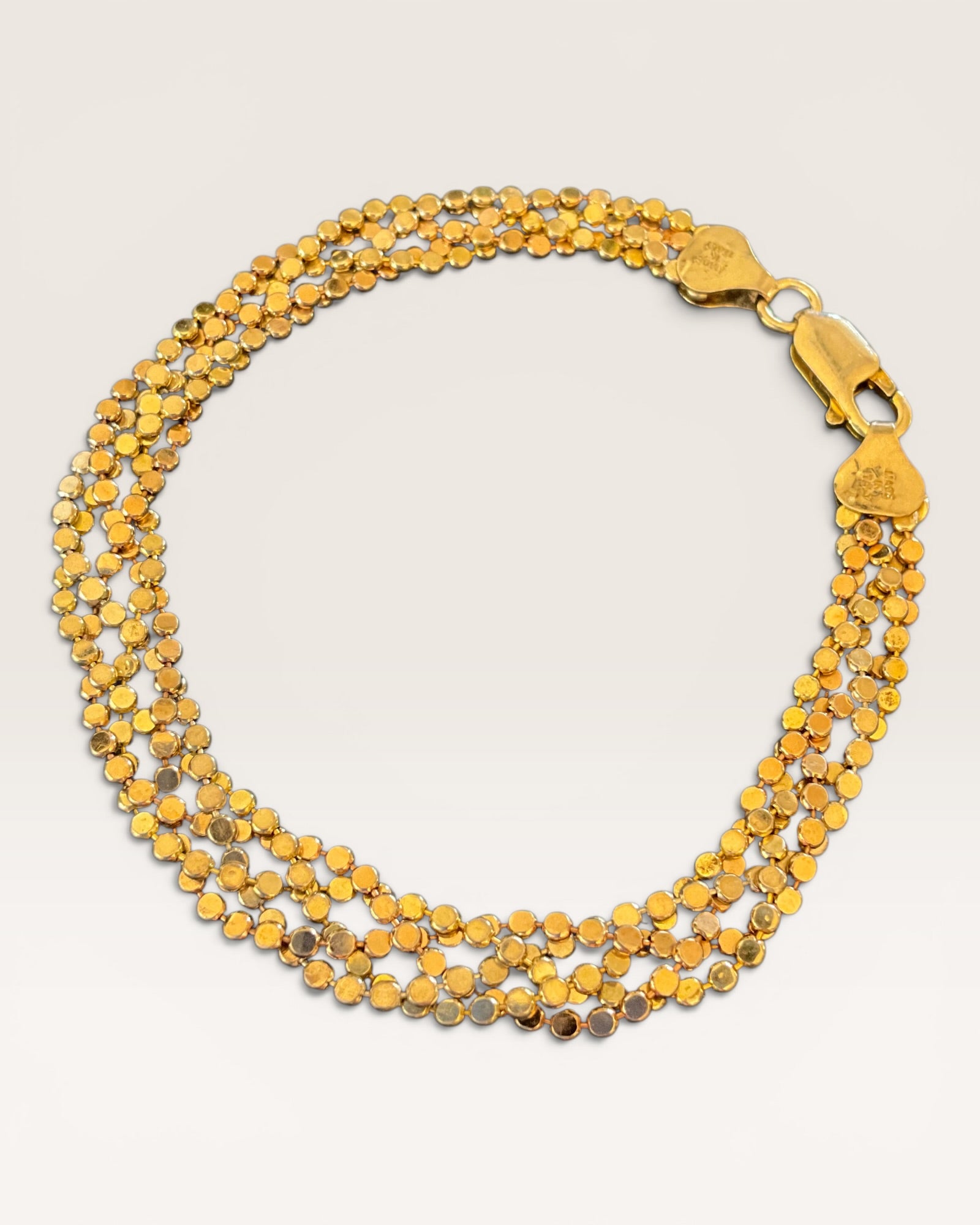 Milor Gold Over Sterling Italian Made Bracelet - Estate Sale (Great Condition)