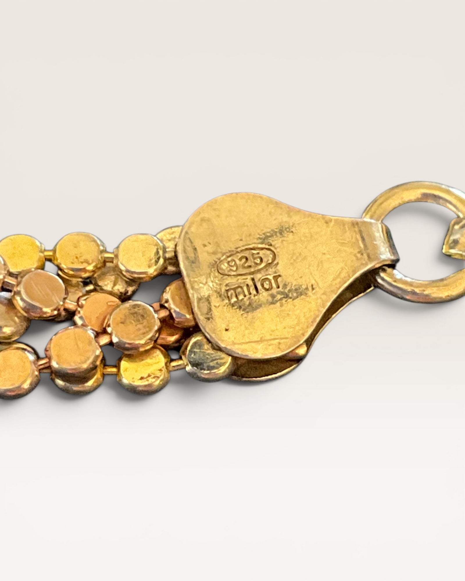 Milor Gold Over Sterling Italian Made Bracelet - Estate Sale (Great Condition)