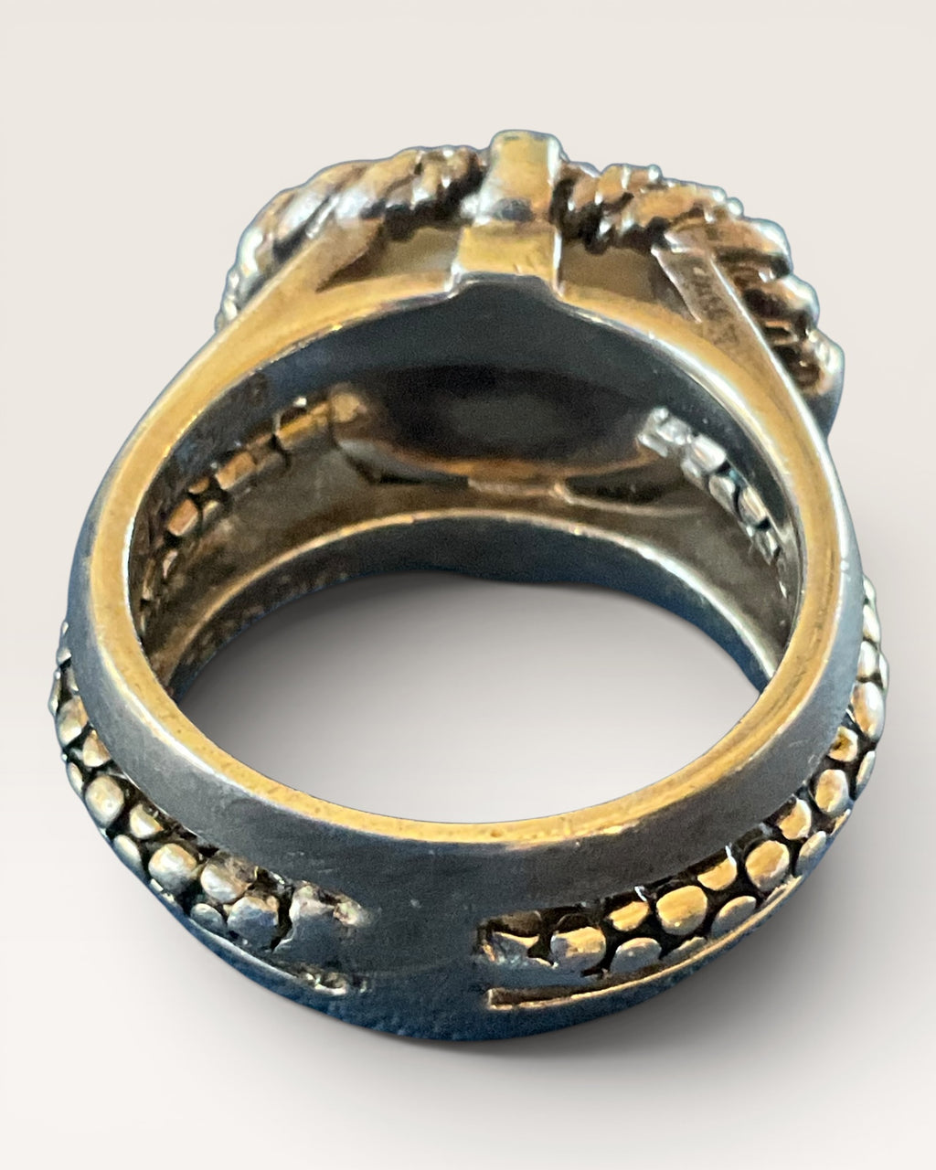 Michael Dawkins Sterling Silver & White Howlite Ring - Estate Sale (Great Condition)