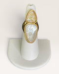 Kendra Scott 14K over Sterling Margot Vintage Cocktail Ring with Mother of Pearl - Estate Sale (Great Condition)