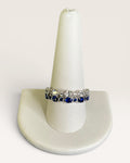 Bomb Party Sapphire Inspired Cubic Zirconia Eternity Band Ring - Estate Sale (Great Condition)