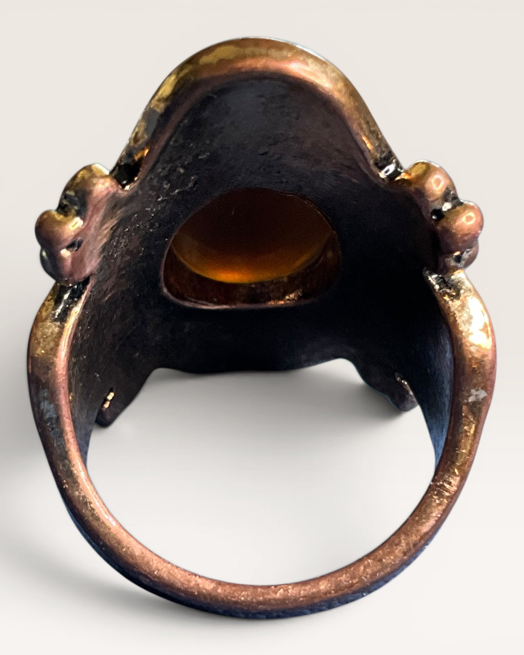Vintage Inspired Tiger's Eye Filagree Boho Gothic Statement Ring - Estate Sale (Great Condition)