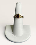 Gold-Tone Pear Shaped Garnet Vintage Cocktail Ring - Estate Sale (Great Condition)