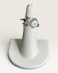 Celestial Moon & Stars | Opalite Moonstone Statement Ring - Estate Sale (Great Condition)