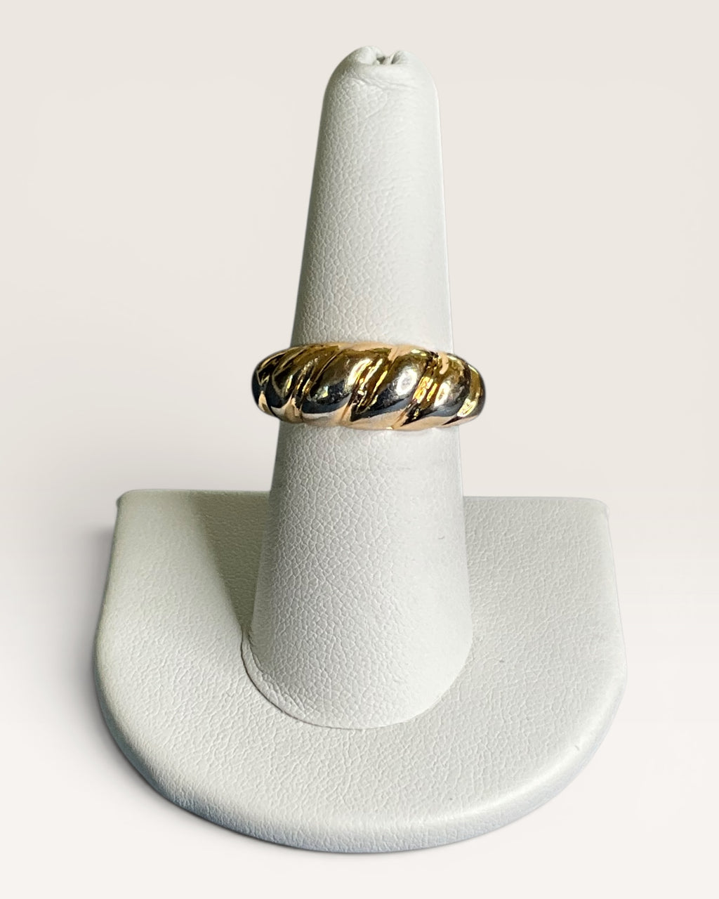 Chunky Silver-Tone Twisted Sculptural Ring - Estate Sale (Great Condition)