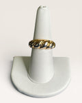 Chunky Silver-Tone Twisted Sculptural Ring - Estate Sale (Great Condition)