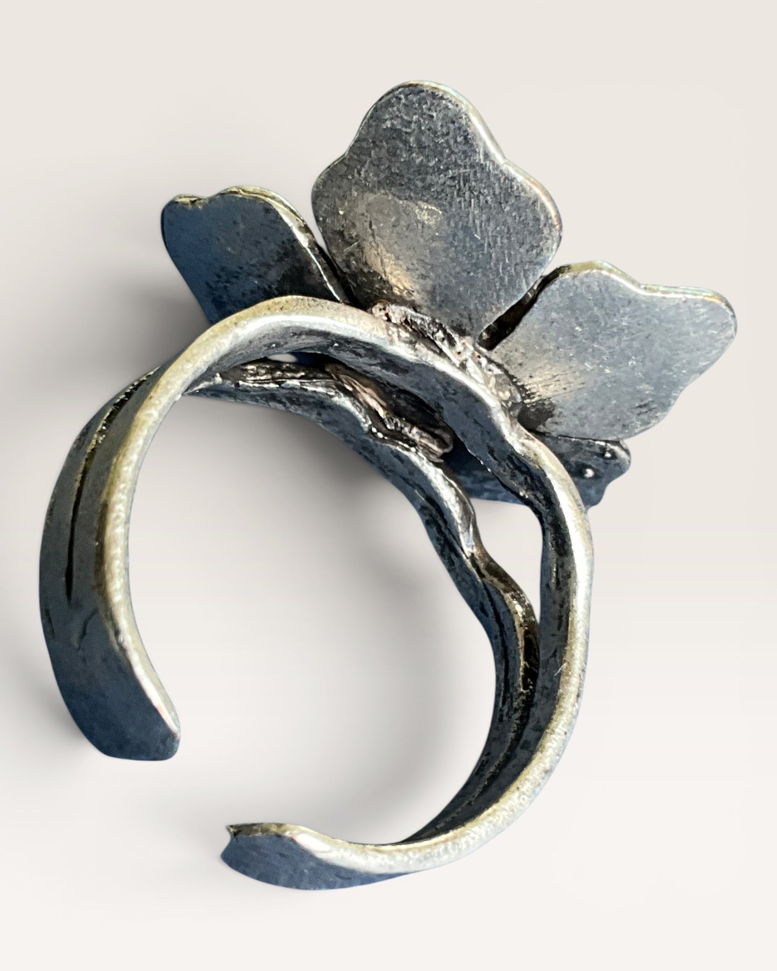 Rustic Flower Artisan Boho Statement Ring - Estate Sale (Great Condition)