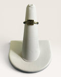 Boho Geometric Mixed Metal Tribal Inspired with Twisted Band Ring - Estate Sale (Great Condition)