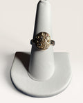 Gold-Tone Evil Eye Celestial Crystal Fashion Ring - Estate Sale (Great Condition)