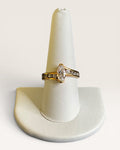 Vintage Avon Marquis Cut Center Stone Set in Gold Tone with Channel Set Cubic Zirconia Accents Ring - Estate Sale (Great Condition)