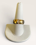 18K HGE Gold Tone Marquis Cut Cubic Zirconia Ring - Estate Sale (Great Condition)