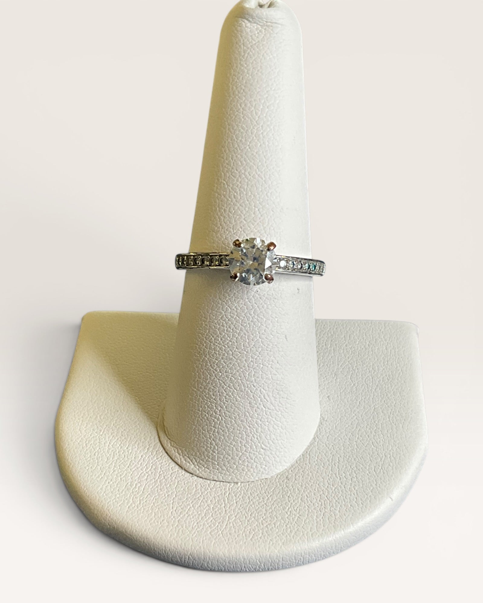 Swarovski White Rhodium Attract Silver Toned Ring - Estate Sale (Great Condition)