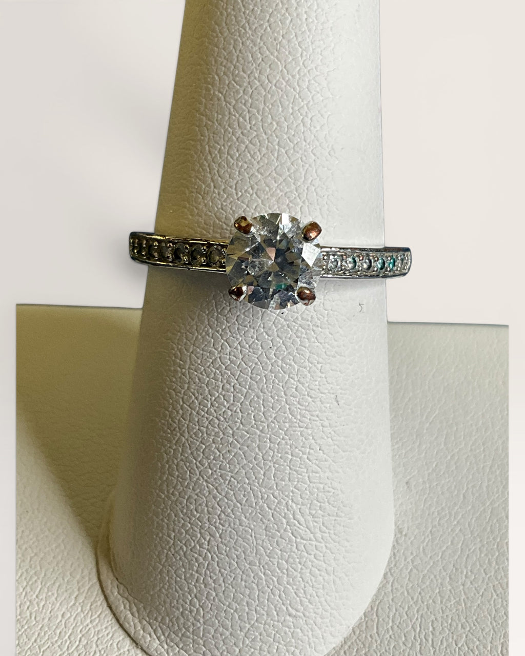 Swarovski White Rhodium Attract Silver Toned Ring - Estate Sale (Great Condition)