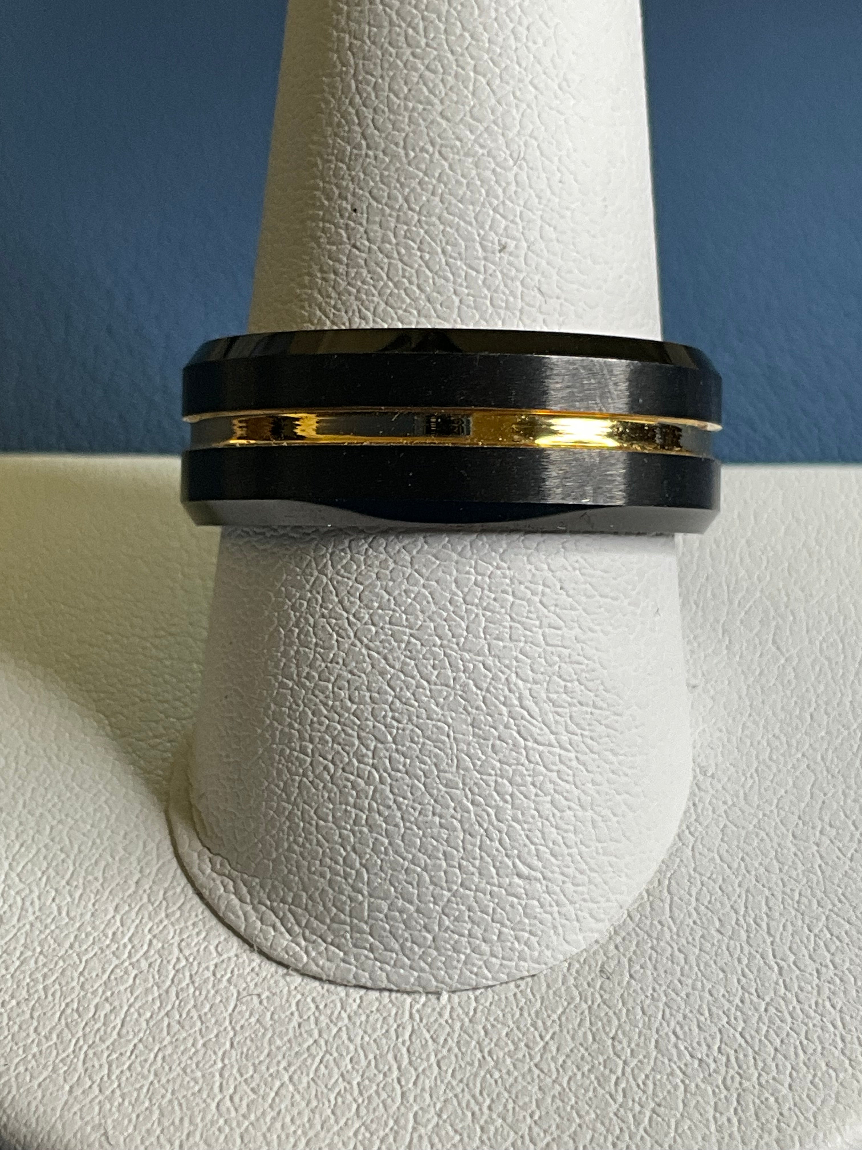 King Will Tungsten Carbide with Black Brush Finish 8mm Ring - Estate Sale (Great Condition)