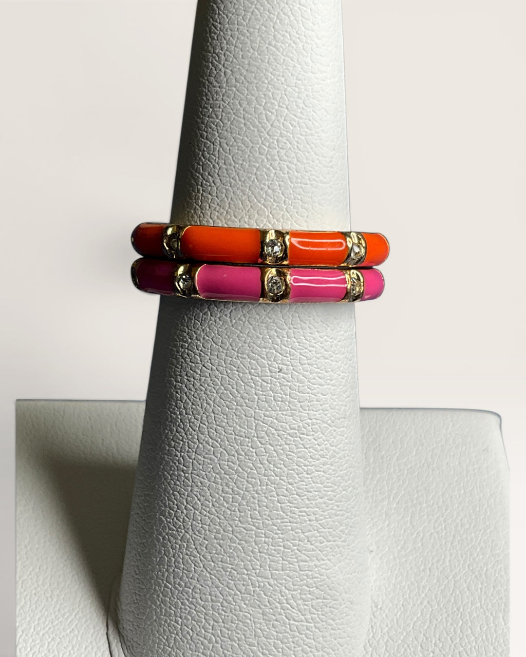 Fornash Stackable Enamel & Vermeil Ring - Estate Sale (Great Condition)