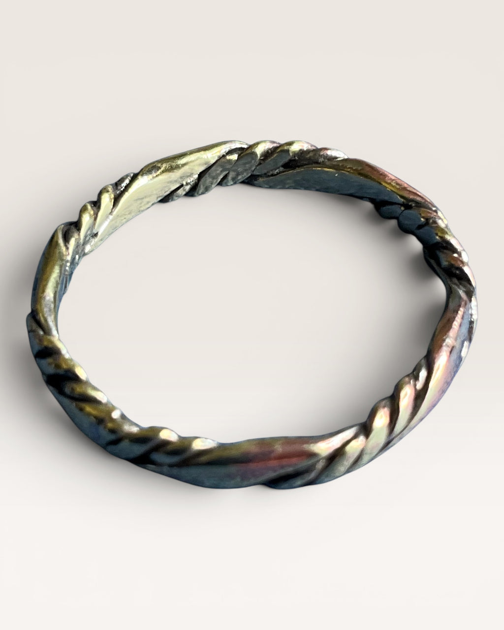 Sterling Silver Textured Band  Ring - Estate Sale (Great Condition)