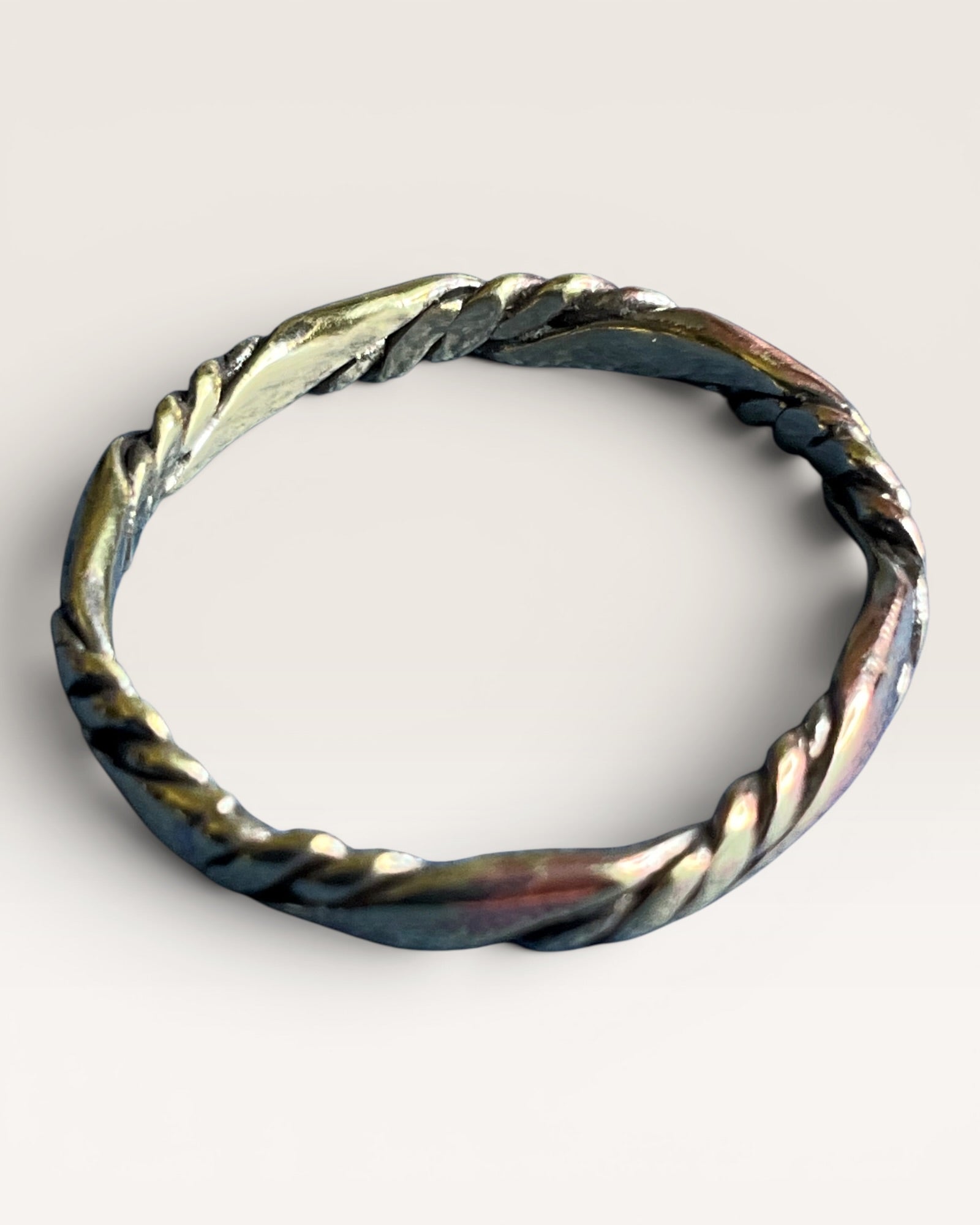 Sterling Silver Textured Band  Ring - Estate Sale (Great Condition)