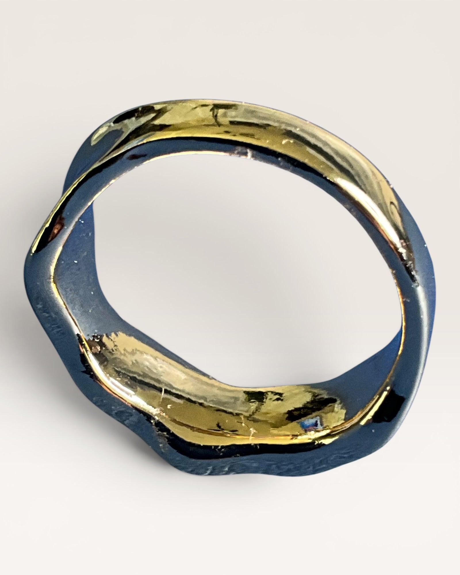 Modern Sculptural Wavy Statement Ring - Estate Sale (Great Condition)
