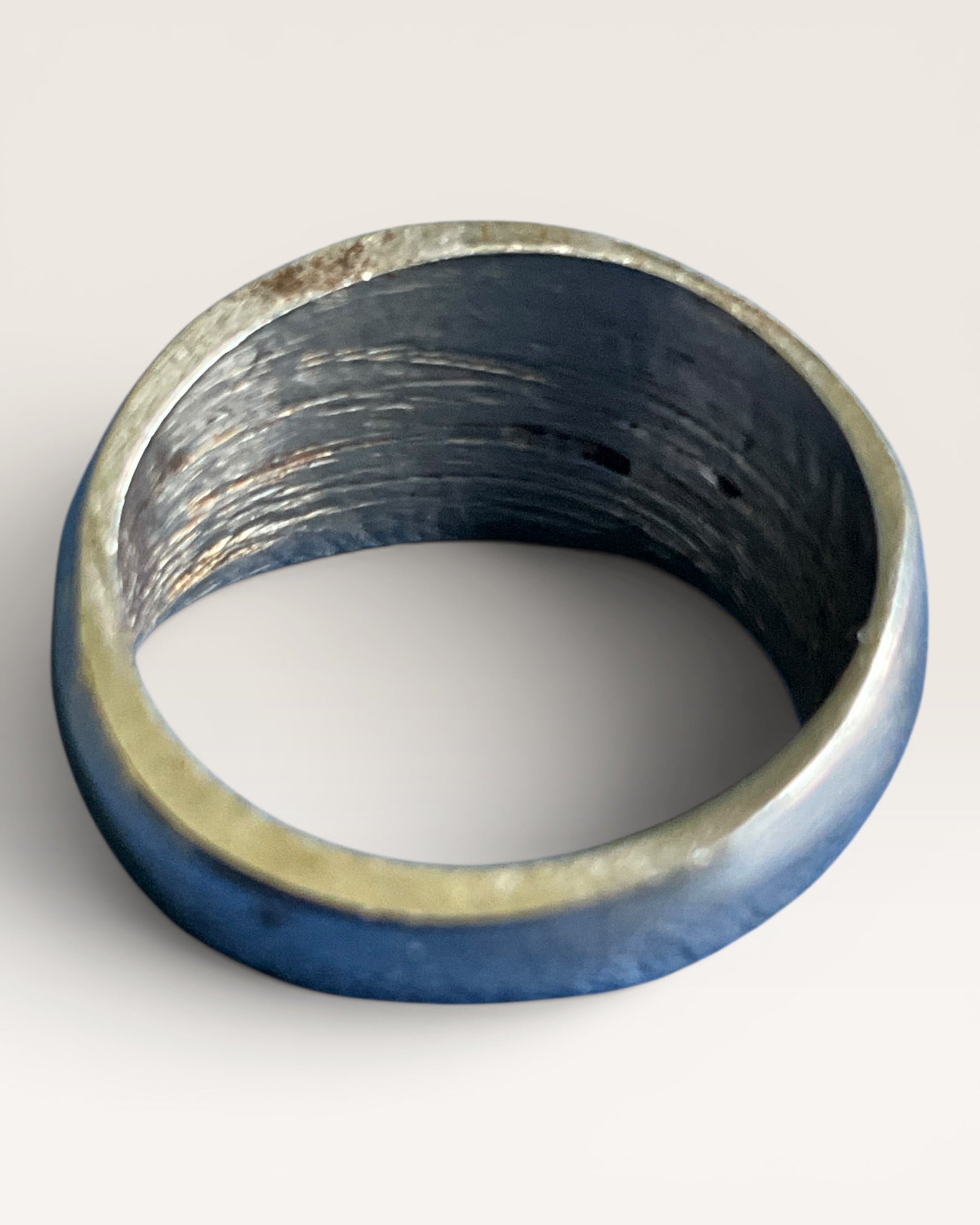 Silver-Tone Comfort Fit Steel Ring - Estate Sale (Great Condition)