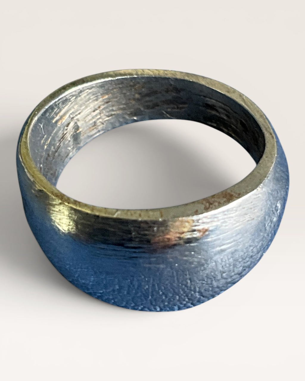 Silver-Tone Comfort Fit Steel Ring - Estate Sale (Great Condition)