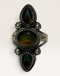 Sterling Silver Dublet Aurora Opal - Estate Sale (Great Condition)