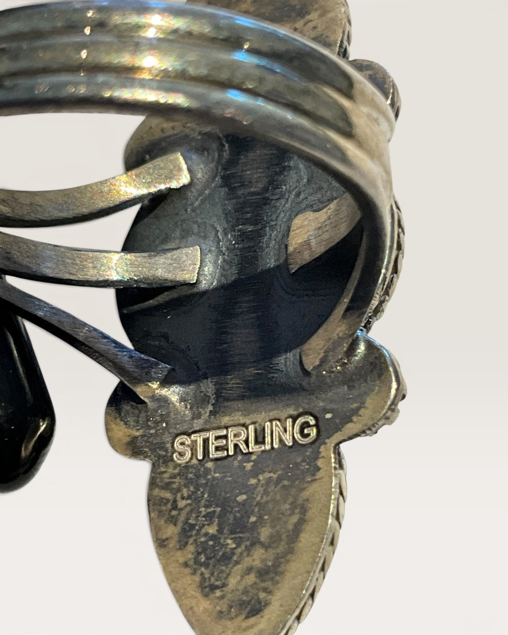 Sterling Silver Dublet Aurora Opal - Estate Sale (Great Condition)