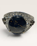 Sterling Silver Pietercite & Smoky Quartz Gemstone Ring - Estate Sale (Great Condition)