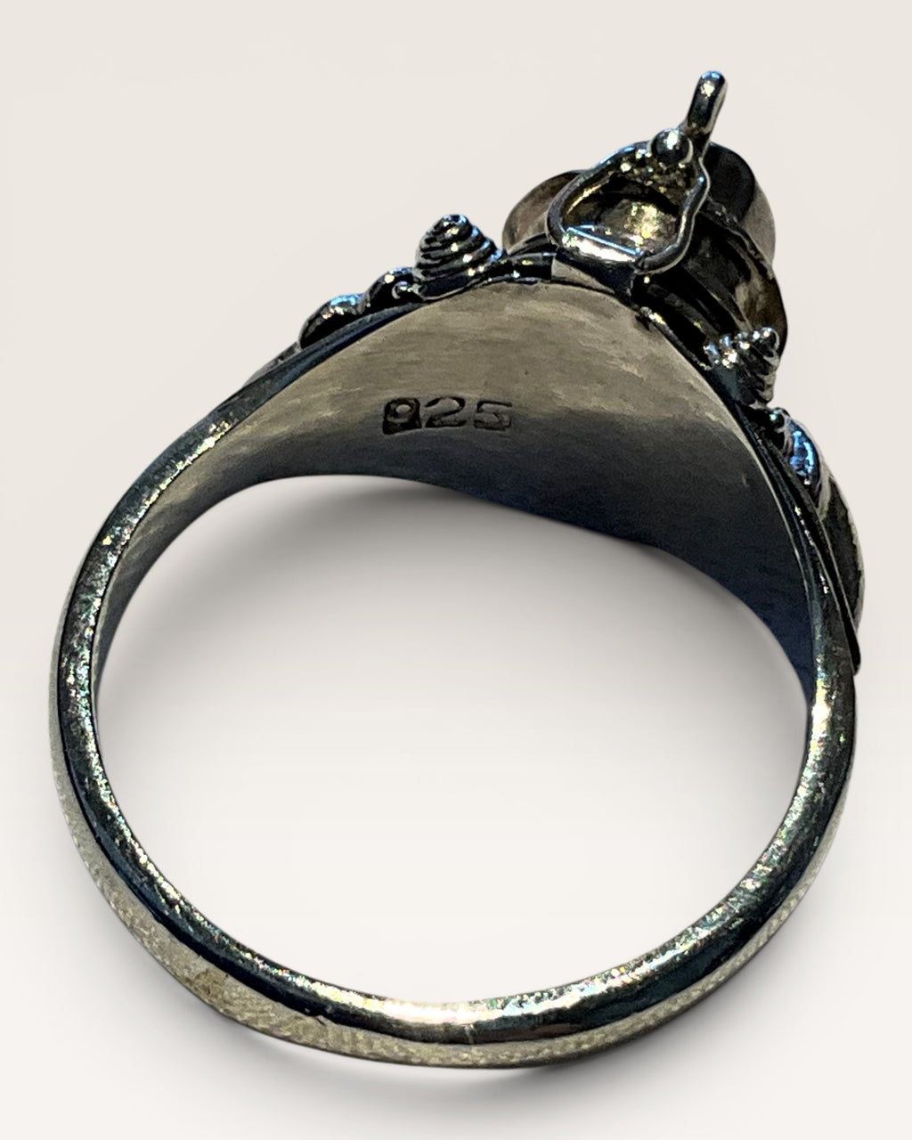 Sterling Silver Amethyst Poison Ring - Estate Sale (Great Condition)