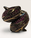 18K Vermeil over Sterling Silver Dolphins Adorned with Rubies - Estate Sale (Great Condition)