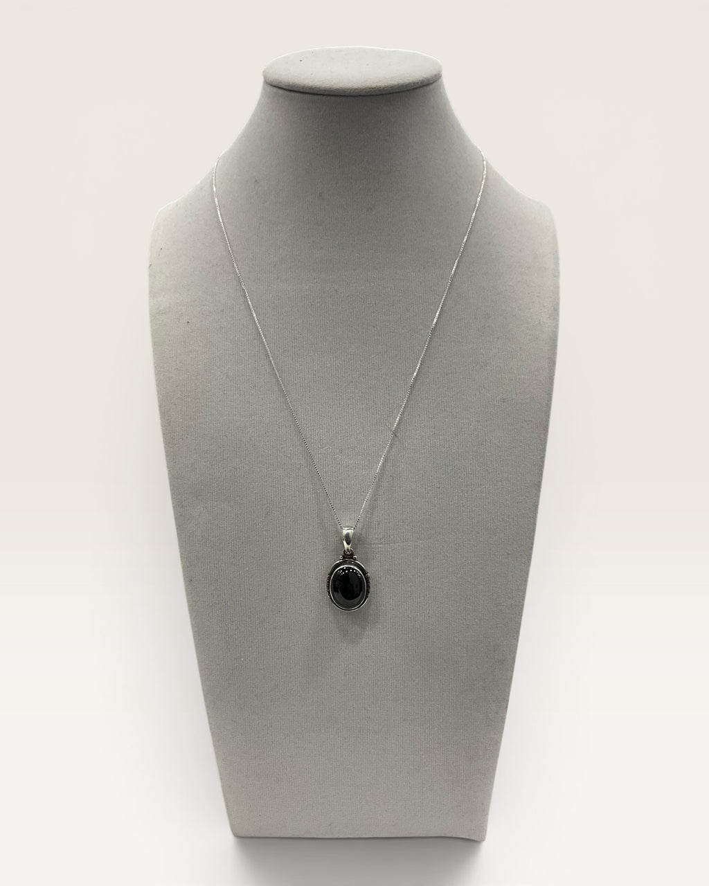 Sterling Silver Black Star Sapphire Pendant Necklace