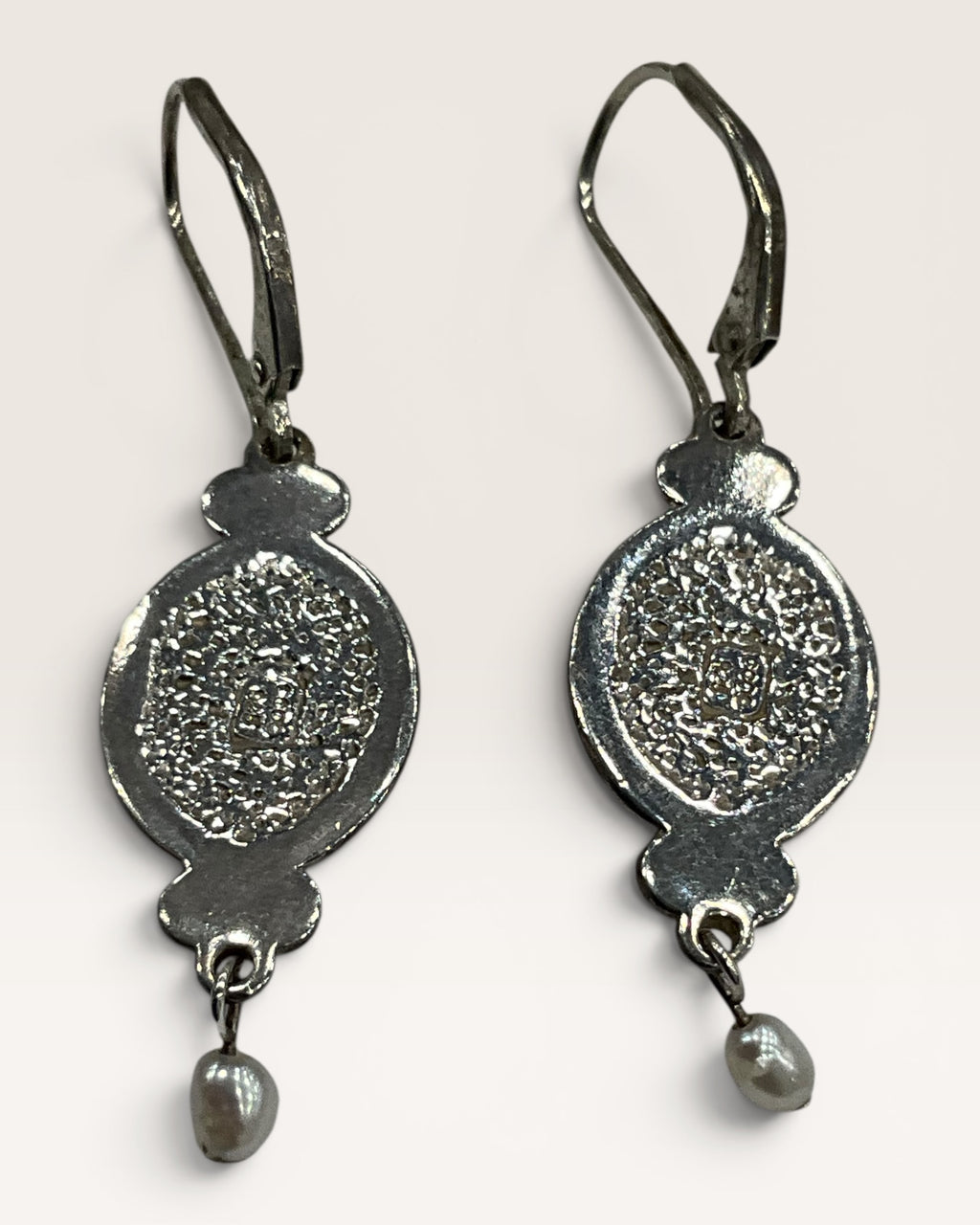 Sterling Silver Southwestern Coral Dangle Earrings