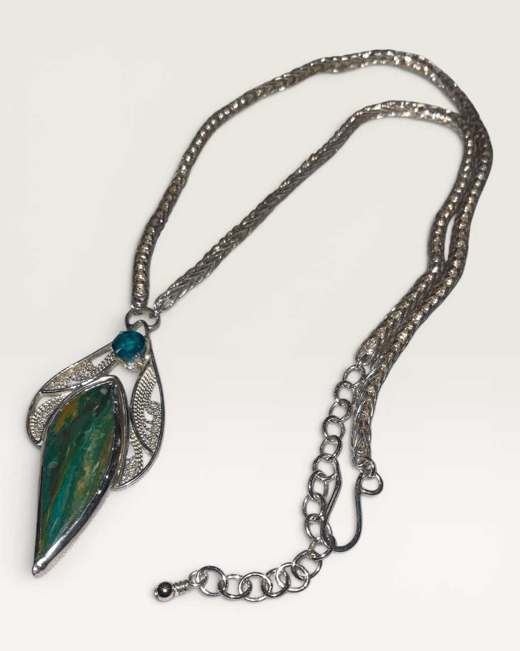 Lisa Gallagher Chrysocolla Necklace - Estate Sale (Great Condition)