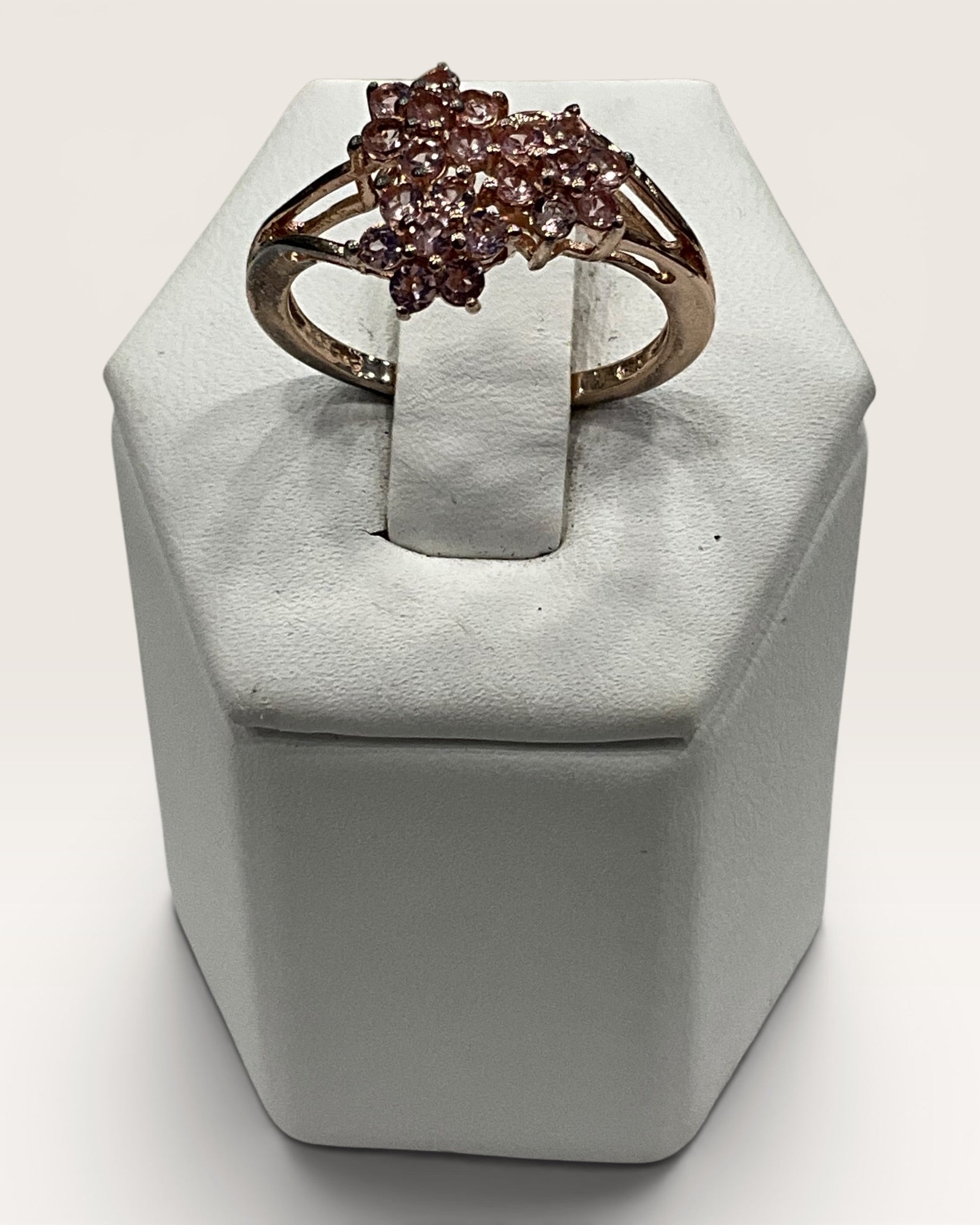 Sterling Silver Pink Tourmaline Gemstone Ring - Estate Sale (Great Condition)