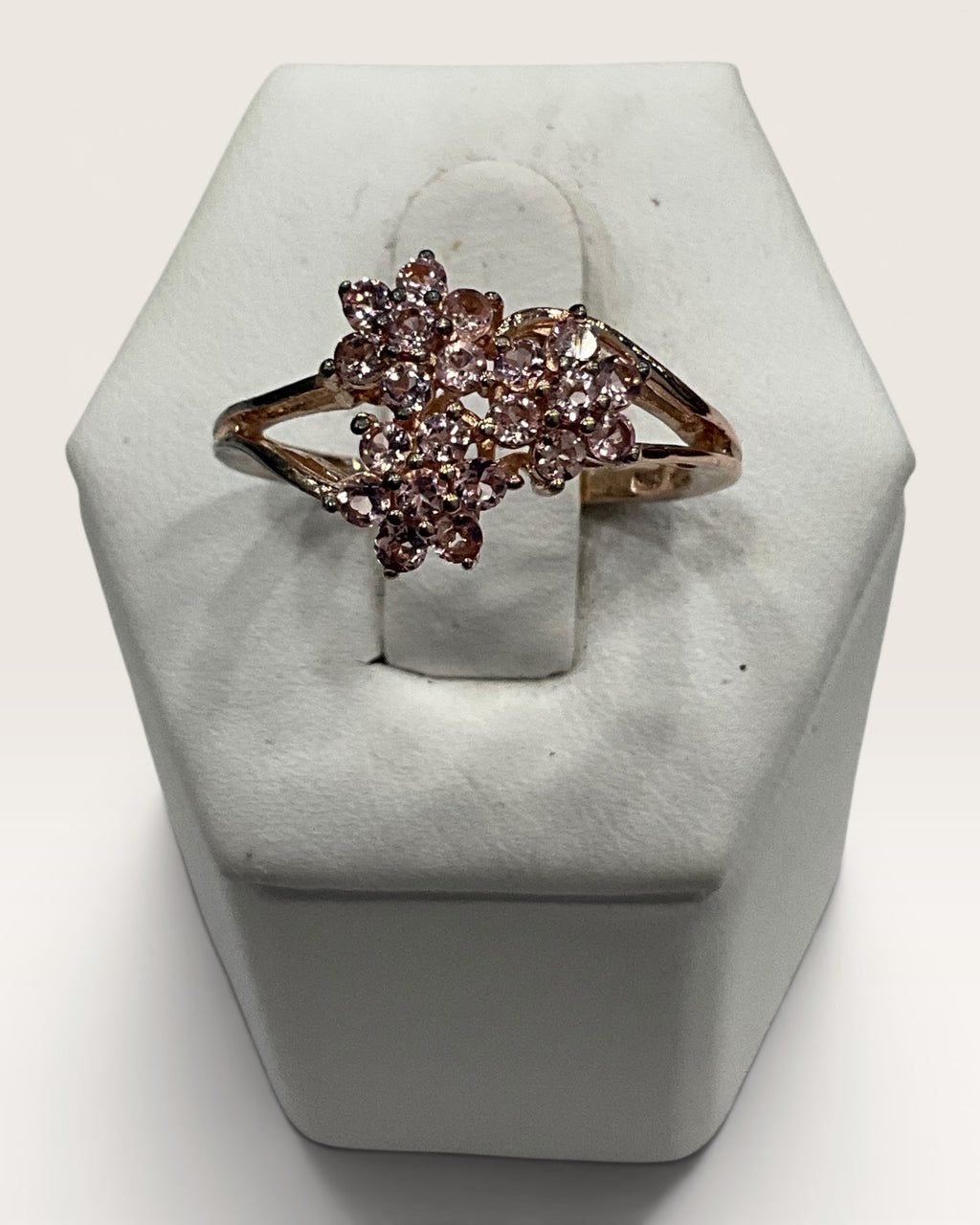 Sterling Silver Pink Tourmaline Gemstone Ring - Estate Sale (Great Condition)