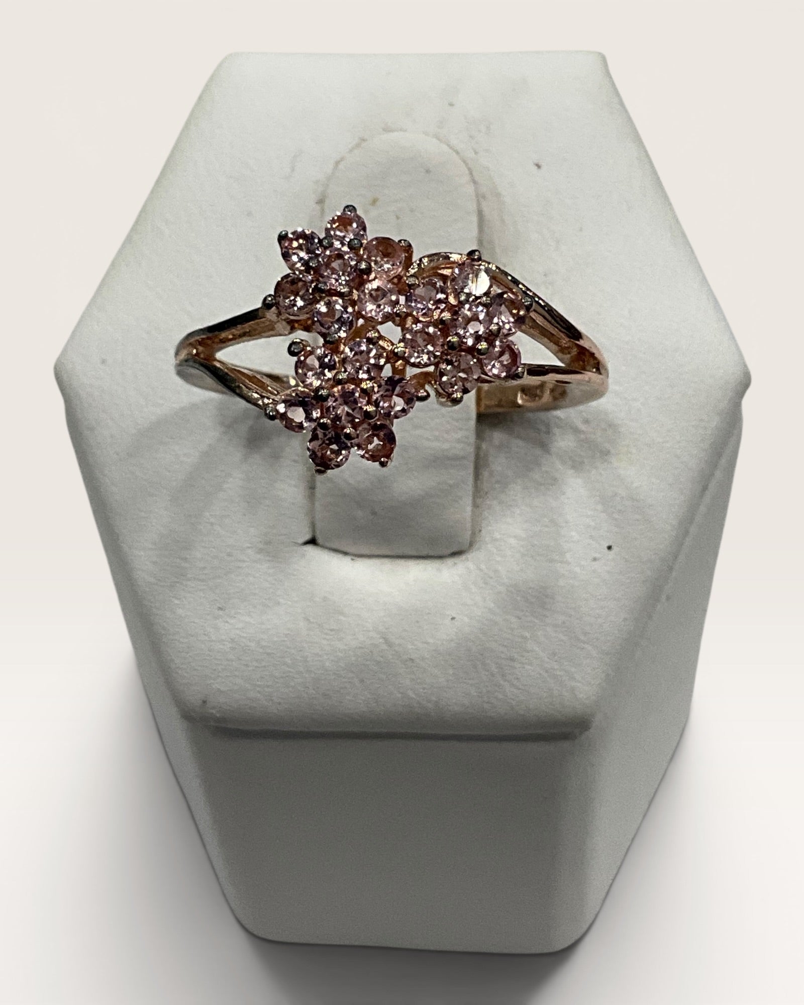 Sterling Silver Pink Tourmaline Gemstone Ring - Estate Sale (Great Condition)