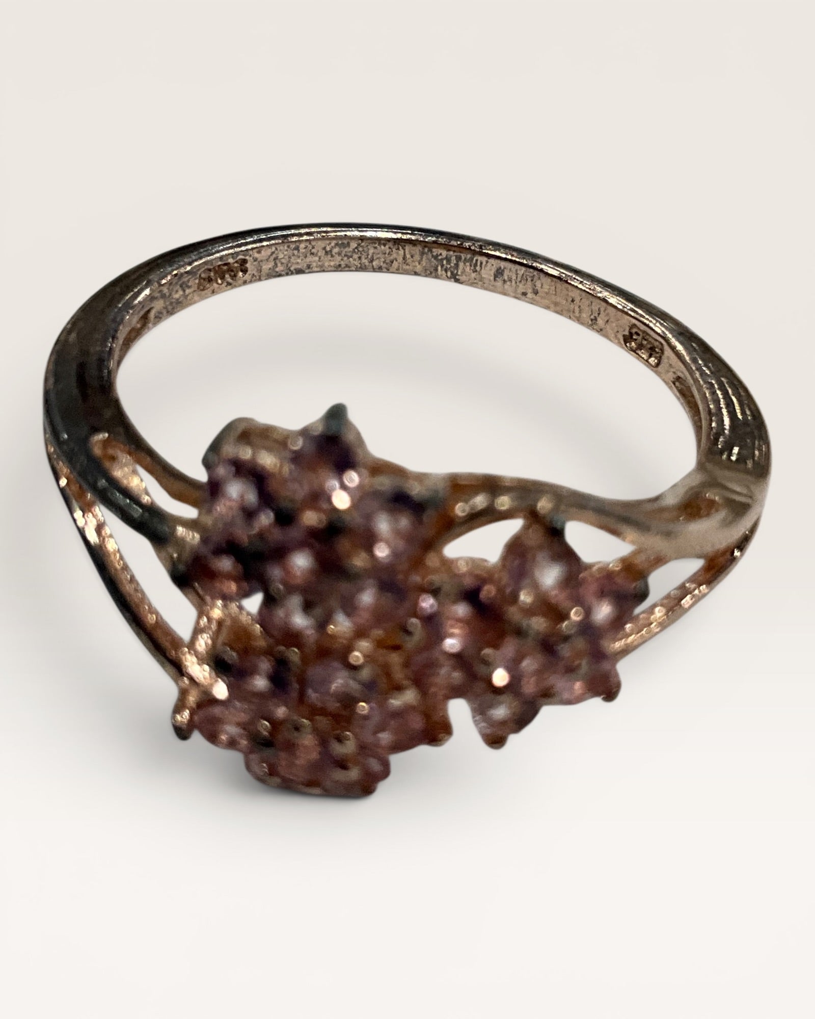 Sterling Silver Pink Tourmaline Gemstone Ring - Estate Sale (Great Condition)