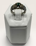 Sterling Silver Emerald Gemstone Ring - Estate Sale (Great Condition)