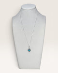 Sterling Silver Blue & White Topaz Pendant Necklace - Estate Sale (Great Condition)