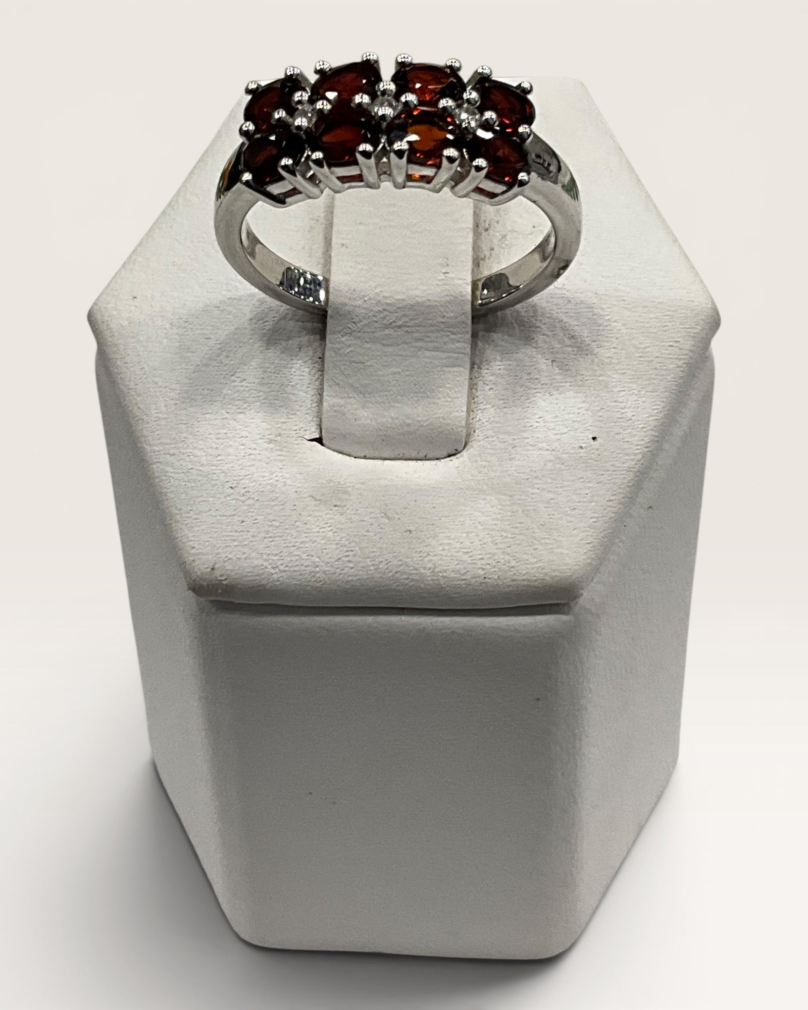 Sterling Silver Natural Garnet Gemstone Ring