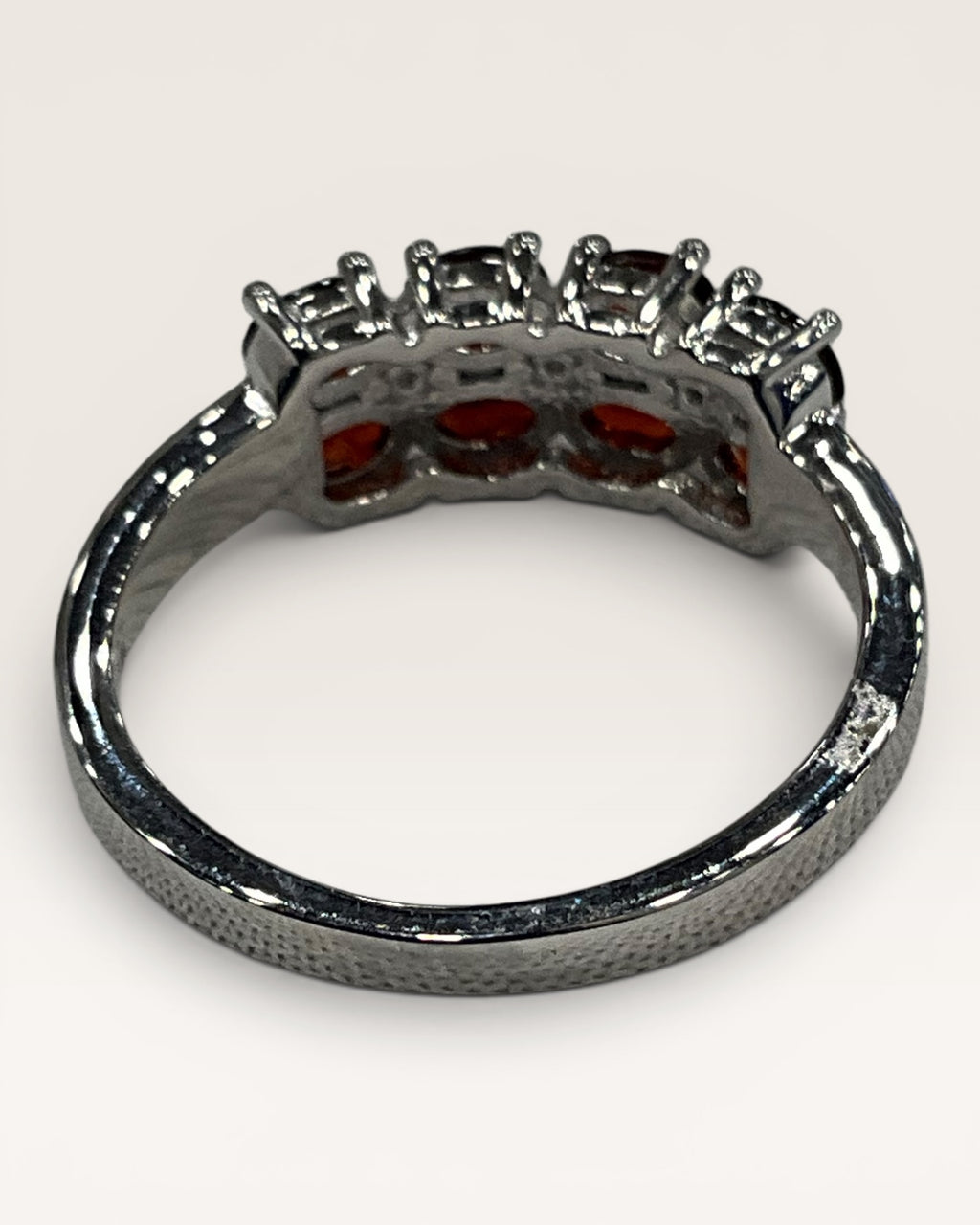 Sterling Silver Natural Garnet Gemstone Ring