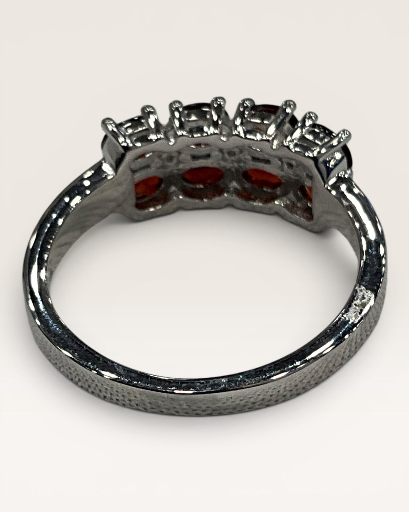 Sterling Silver Natural Garnet Gemstone Ring
