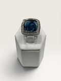 Premier Designs Cloud 9 Blue Cushion Cut Ring - Estate Sale (Great Condition)