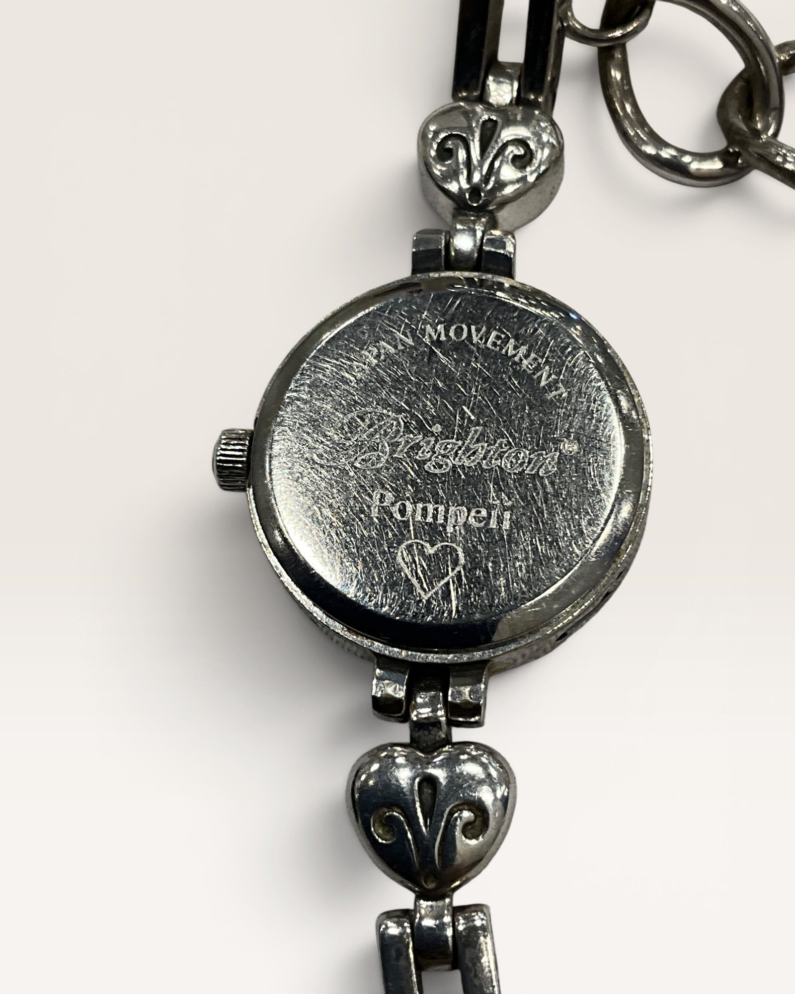 Brighton Pompeii Womens Watch 22mm Silver Tone Hearts - Estate Sale ( Great Condition)