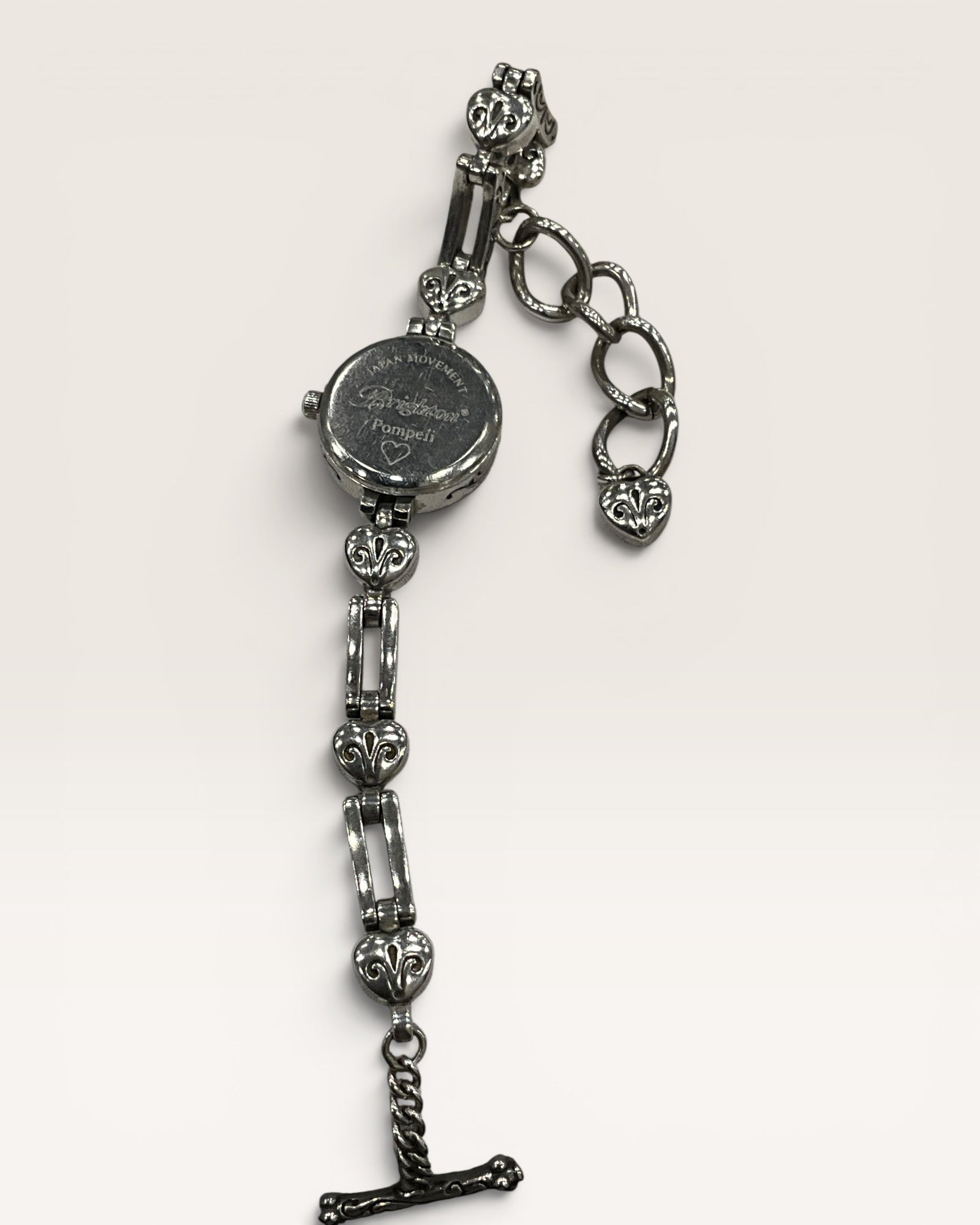 Brighton Pompeii Womens Watch 22mm Silver Tone Hearts - Estate Sale ( Great Condition)