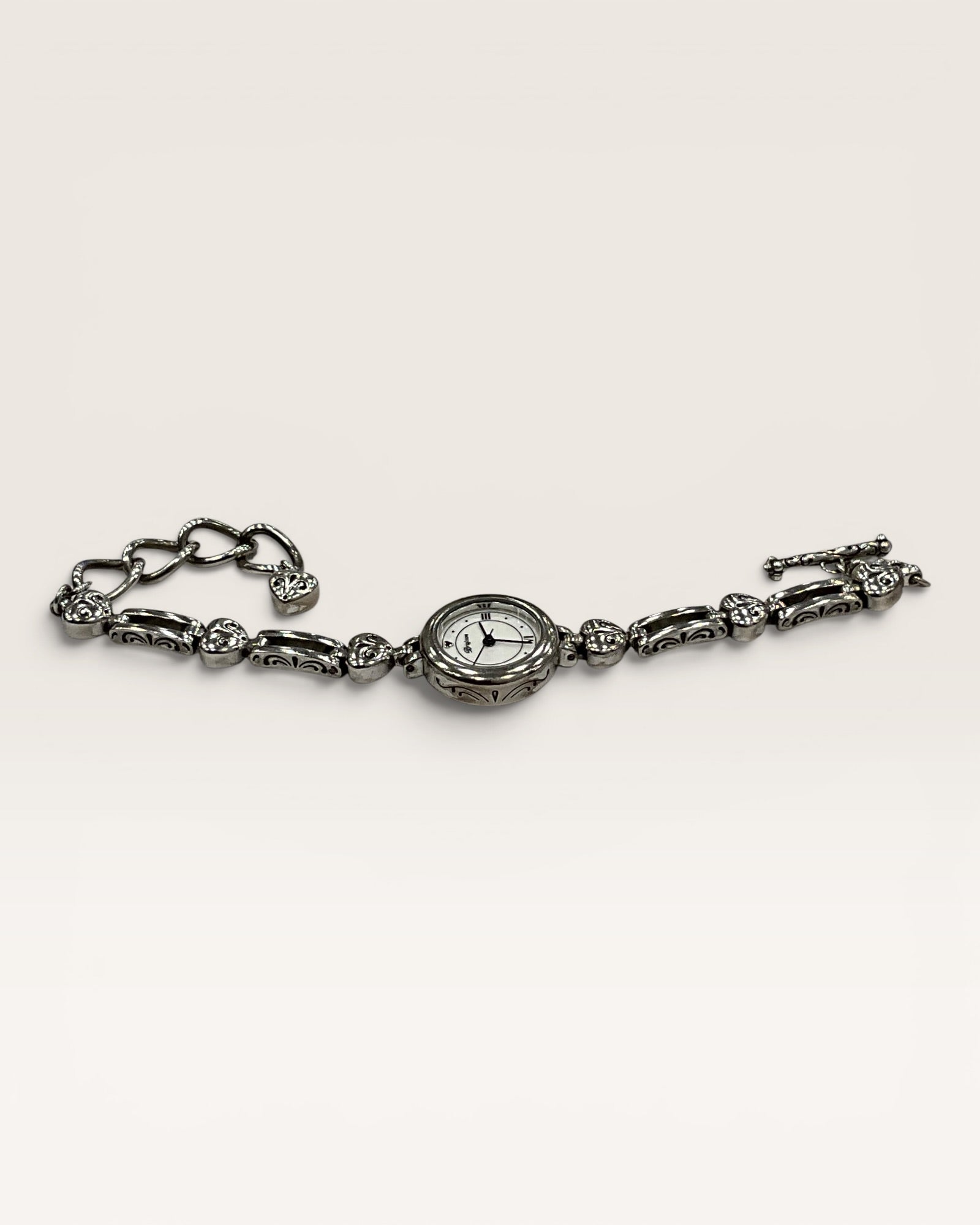 Brighton Pompeii Womens Watch 22mm Silver Tone Hearts - Estate Sale ( Great Condition)