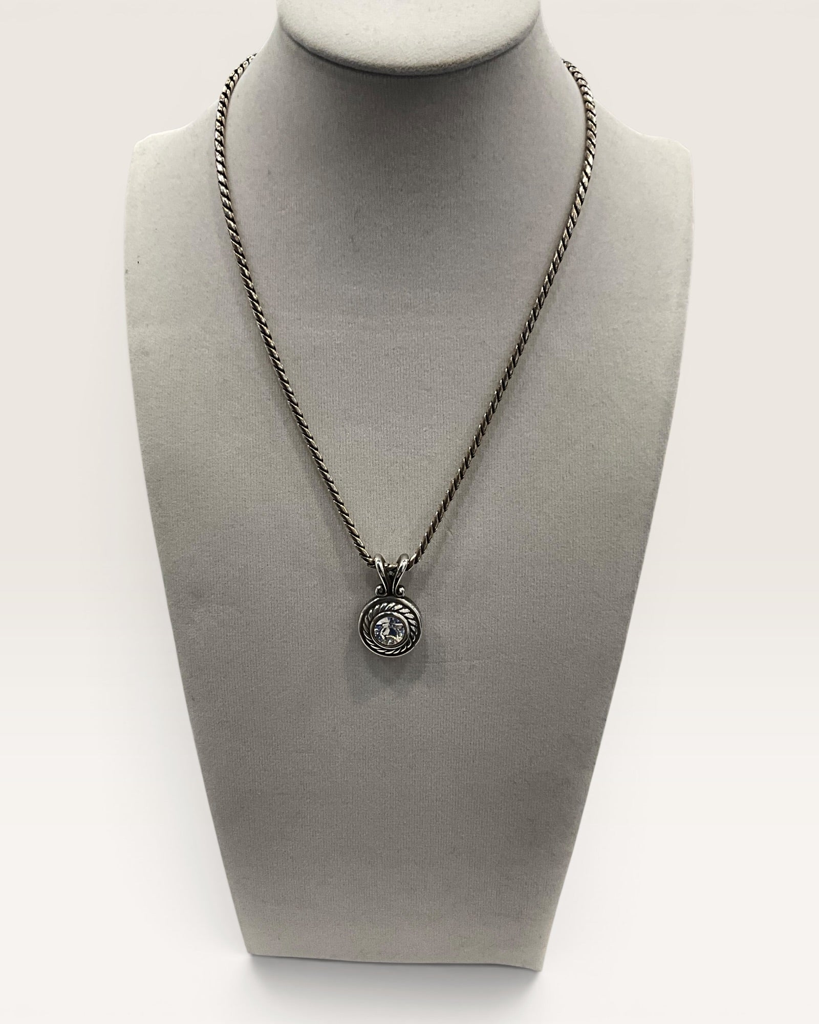 Brighton Silver Toned Charm Pendant Necklace - Estate Sale (Great Condition)